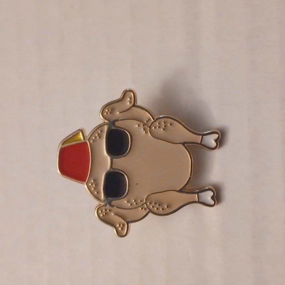4/$30 New "Friends" Turkey With Sunglasses & Hat Brooch/Pin